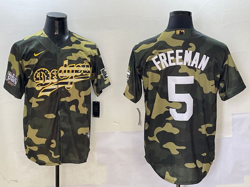 Men Los Angeles Dodgers #5 Freeman Camo Joint Name 2025 Nike MLB Jersey style 3->los angeles dodgers->MLB Jersey